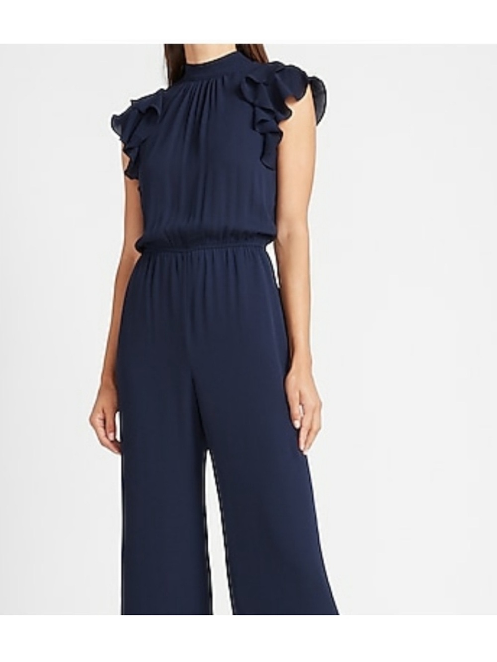 EXPRESS Flutter Sleeve Wide Leg Jumpsuit